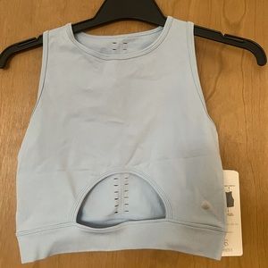 Athletics workout crop top with cutout